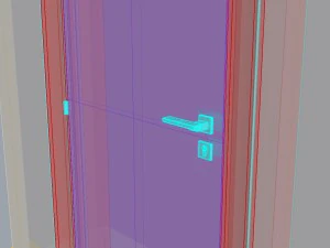 wooden door d01 3D Model