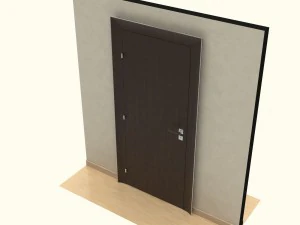 wooden door d01 3D Model