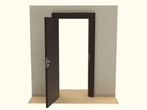 wooden door d01 3D Model