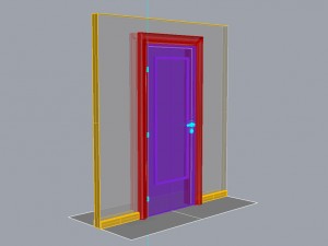 wooden door d02 3Dモデル