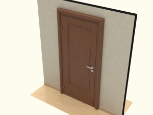 wooden door d02 3Dモデル