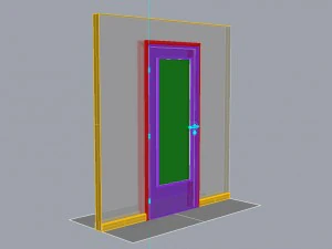 wooden door d03 3D Model