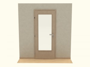 wooden door d03 Model 3D