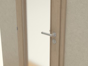 wooden door d03 Model 3D
