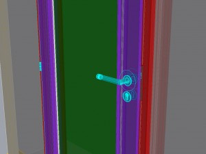 wooden door d03 Model 3D