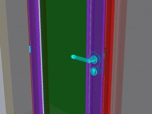 wooden door d03 3D Model