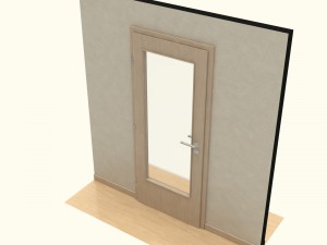 wooden door d03 Model 3D