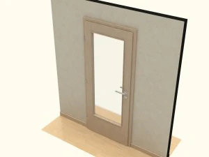 wooden door d03 3D Model