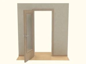 wooden door d03 3D Model