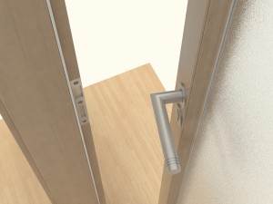 wooden door d03 Model 3D