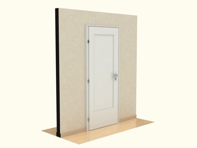 wooden door d04 3D Model .c4d .max .obj .3ds .fbx .stl .blend 