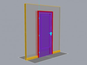 wooden door d04 3D Model