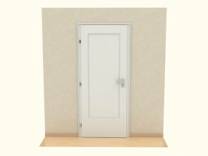 wooden door d04 3D Model