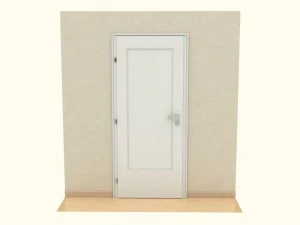 wooden door d04 3D Model