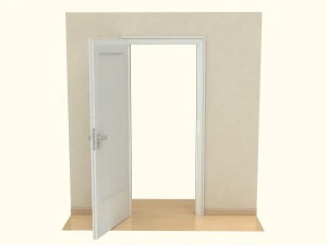 wooden door d04 3D Model