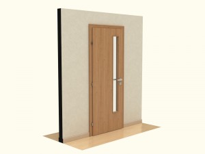 wooden door d05 3D Model