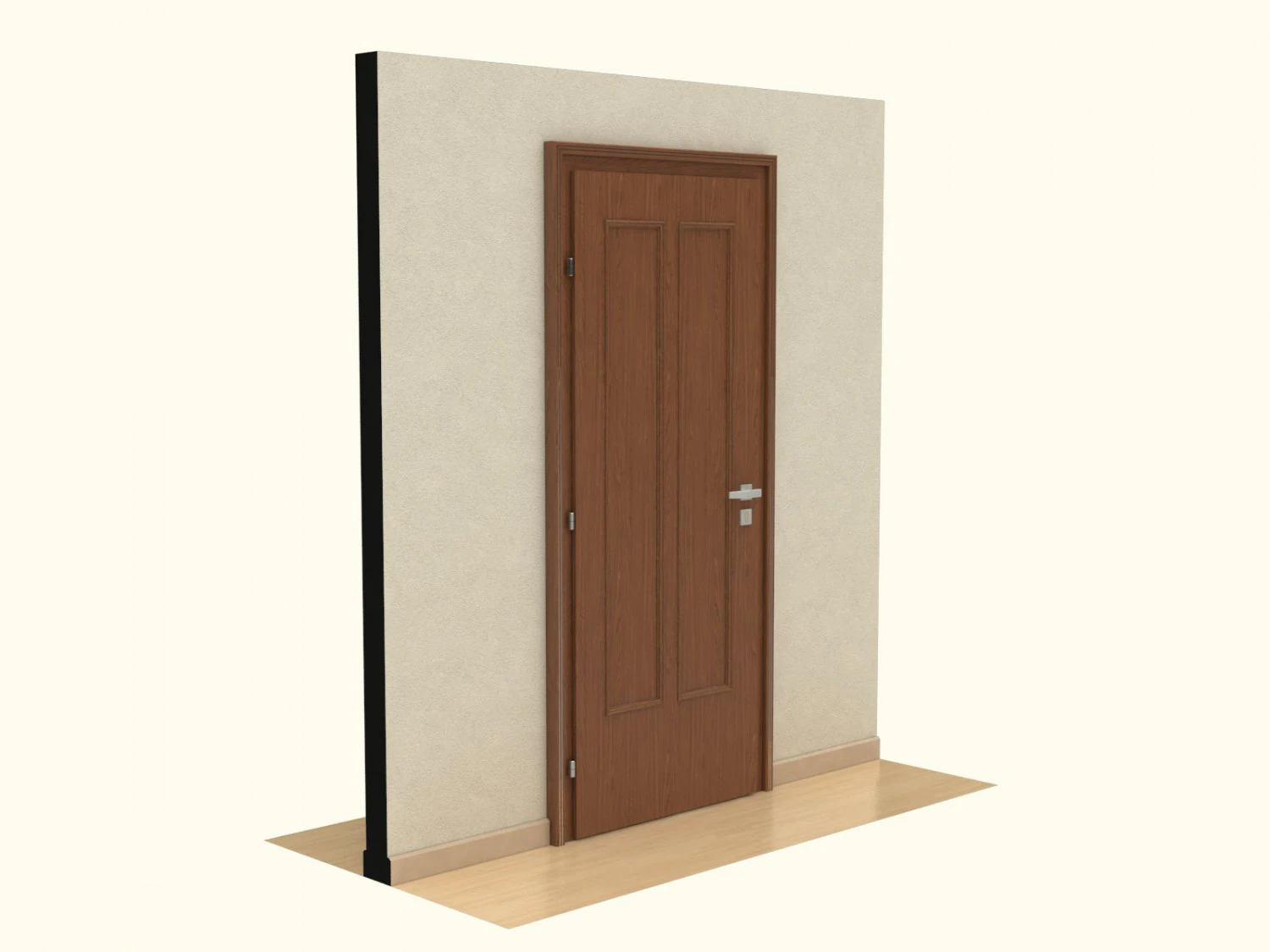 wooden door d06 3D Model .c4d .max .obj .3ds .fbx .stl .blend 