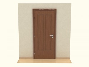 wooden door d06 3D मॉडल