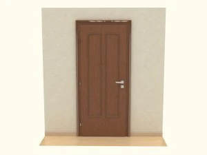 wooden door d06 3D Model