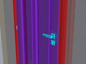 wooden door d06 3D मॉडल