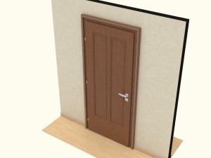 wooden door d06 3D मॉडल