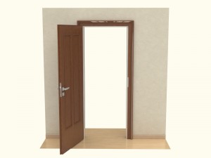 wooden door d06 3D मॉडल