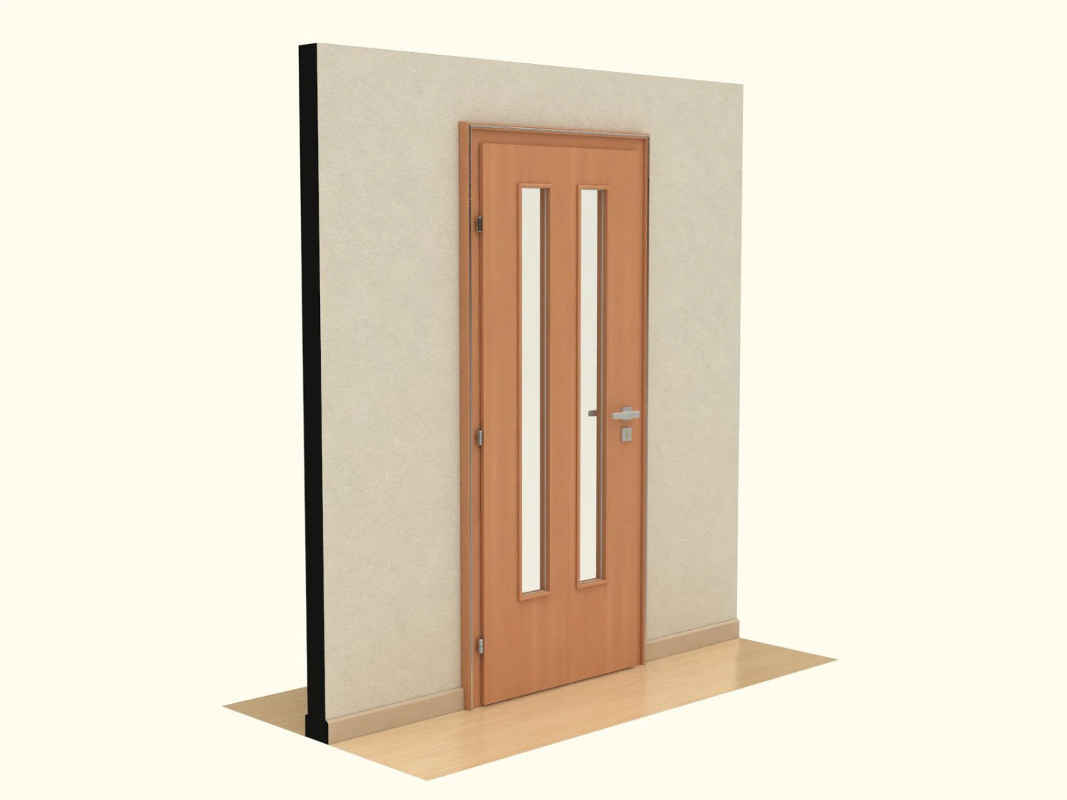 wooden door d07 3D Model .c4d .max .obj .3ds .fbx .stl .blend