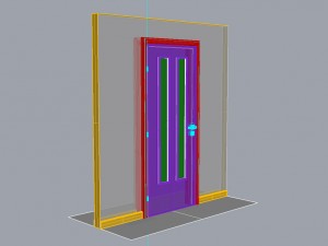wooden door d07 3D मॉडल