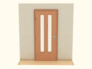 wooden door d07 3D Model