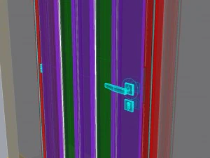wooden door d07 3D Model