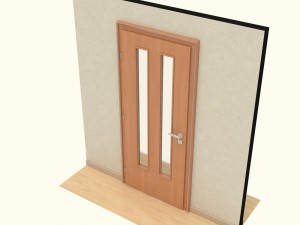 wooden door d07 3D मॉडल