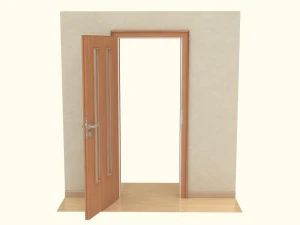wooden door d07 3D Model