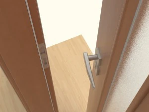 wooden door d07 3D Model