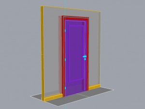 wooden door d08 3D मॉडल