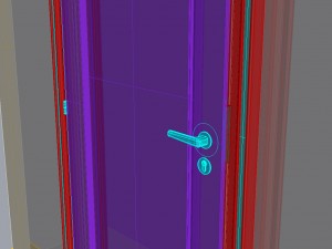 wooden door d08 3D मॉडल