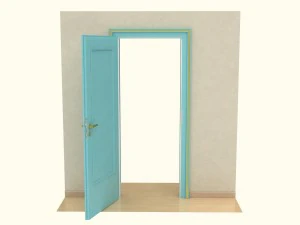 wooden door d08 3D Model