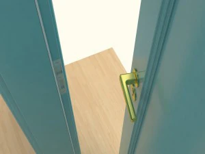 wooden door d08 3D Model