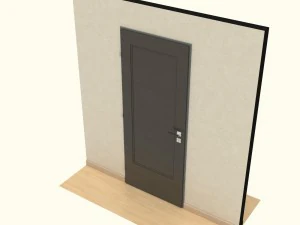 wooden door d09 3D Model