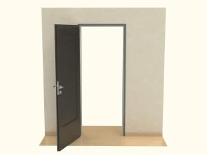 wooden door d09 3D Model