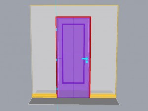 wooden door d11 3D 模型