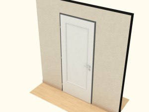wooden door d11 3D 模型