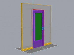 wooden door d12 3D 모델