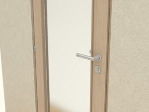 wooden door d12 3D 모델