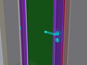 wooden door d12 3D 모델