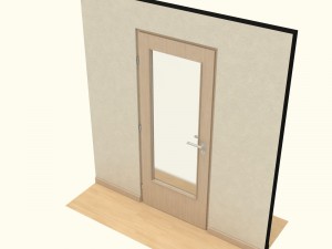 wooden door d12 3D 모델