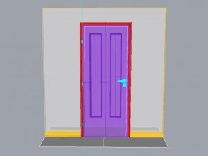 wooden door d14 3D Model