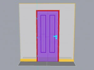 wooden door d14 3D Model