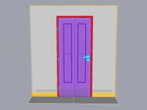 wooden door d14 3D Model