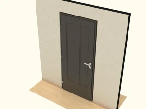wooden door d14 3D Model