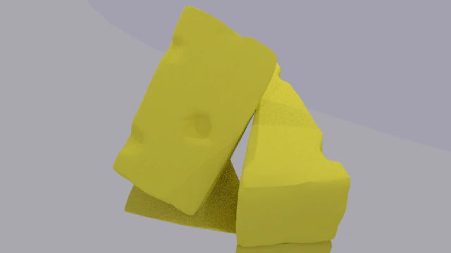 チーズ 3Dモデル .c4d .max .obj .3ds .fbx .stl .blend 